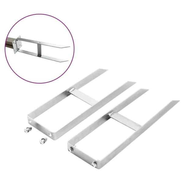 vidaXL Jordspett till staket 2 st WPC stål 40 cm