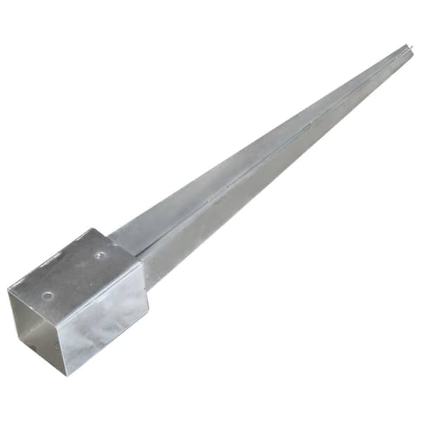 vidaXL jordpløkker 6 stk. 9 x 9 x 75 cm galvaniseret stål sølvfarvet