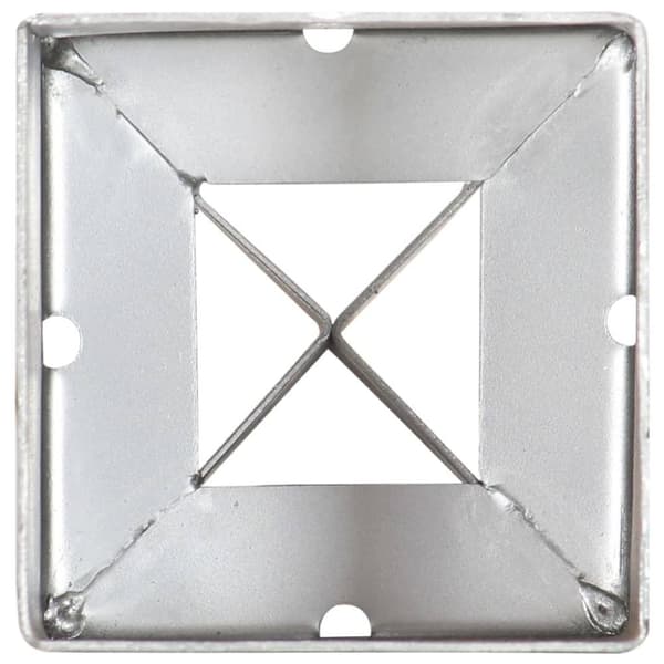 vidaXL jordpløkker 6 stk. 9 x 9 x 75 cm galvaniseret stål sølvfarvet