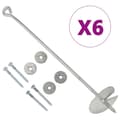 Miniatyrbilde 1 av 10: vidaXL Jordankere 6 stk 10x60 cm galvanisert metall