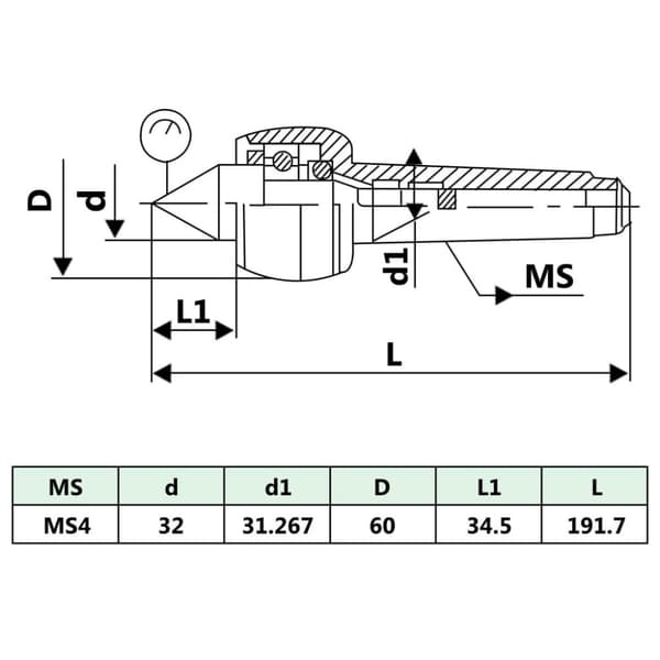 vidaXL Roterende direkte senter MT4