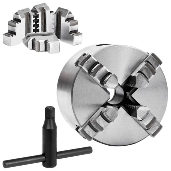 vidaXL Selvsentrerende chuck til dreiebenk 4 bakker 80 mm stål