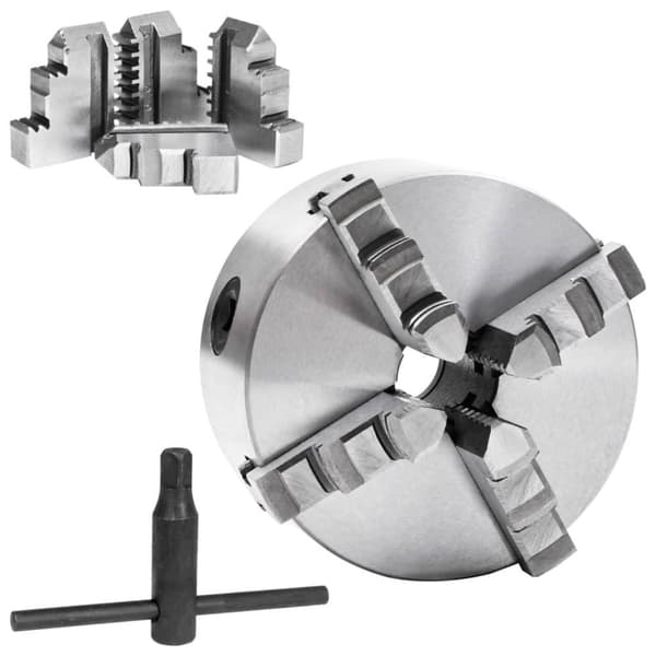vidaXL 4-leukainen itsestään keskittävä sorvi-istukka 125 mm teräs