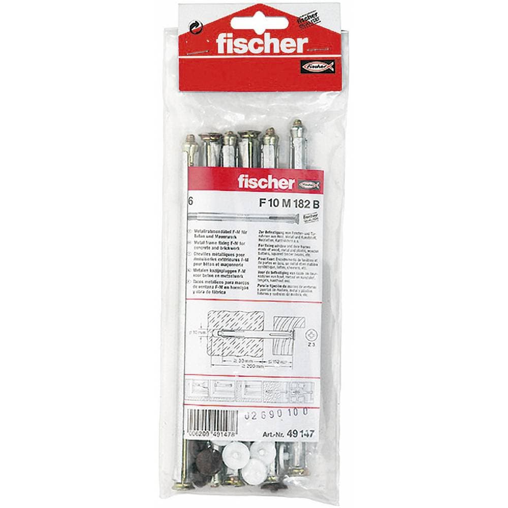 Fischer F 10 M 182 B Metallramplugg 182 mm 10 mm 49147 6 st