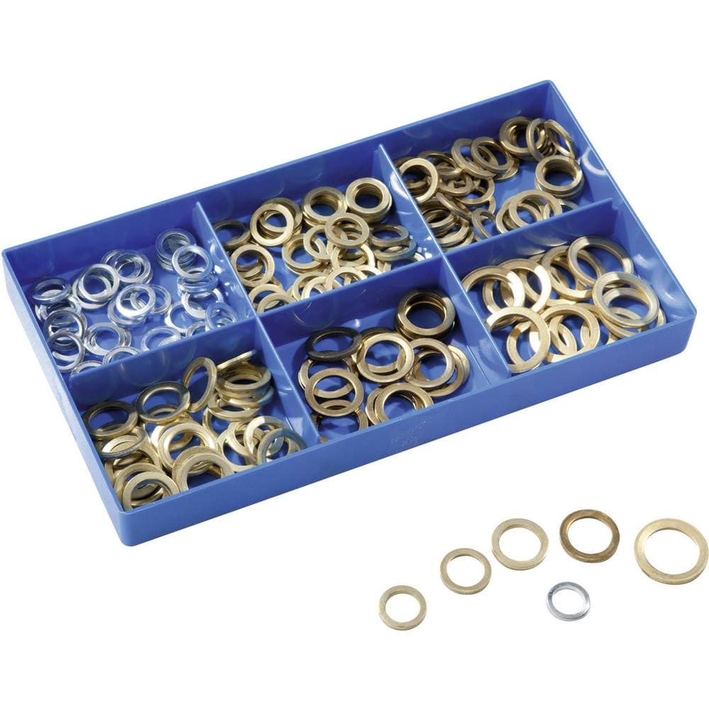 17009 186-delar. Fitschenringar (slitringar) sortiment Innehåll 186 delar 2f. I leveransen ingår 40 st 13x9x2 mm · 40 s
