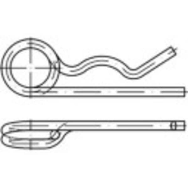TOOLCRAFT Fjäderpinne/sprint Rostfritt stål A4 25 st