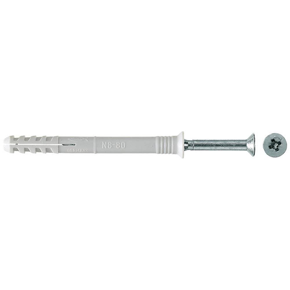Fischer N 8 x 80/40 S Spikdymling 80 mm 8 mm 048792 100 st