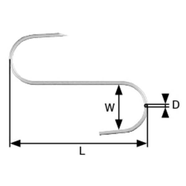 dörner + helmer 4812014 Köttkrok 100 mm 12 st