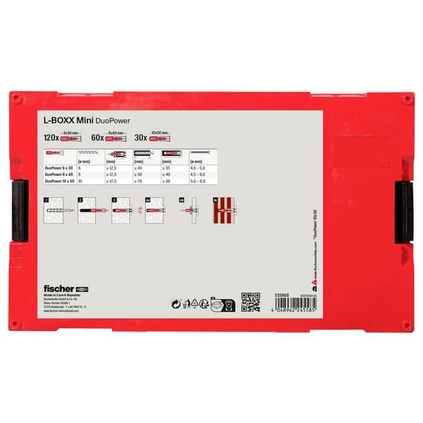 Fischer 535968 DuoPower Plugg-sortimentlåda 210 st