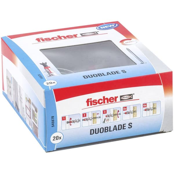 Fischer 545678 DUOBLADE S LD Plugg för gipsskivor 44 mm 20 st