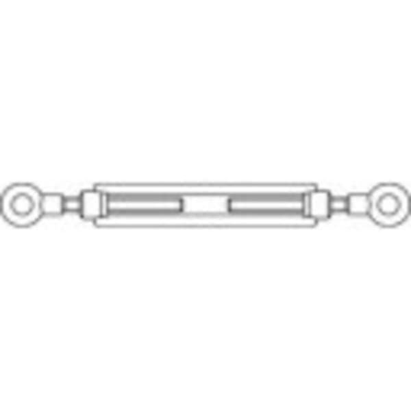 TOOLCRAFT 136610 Spännlås Ögla-ögla M6 Stål galvaniskt förzinkad DIN 1480 1 st