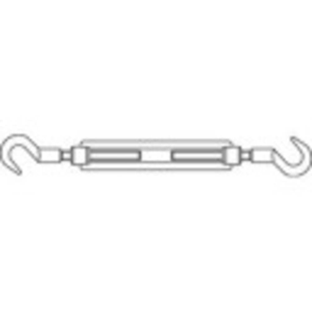 Spännlås Hake-hake M10 Stål galvaniskt förzinkad TOOLCRAFT 136620 DIN 1480 1 st