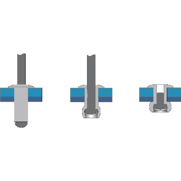 Bralo 1010004010 Blindnit (Ø x L) 4 mm x 10 mm Stål Aluminium 500 st