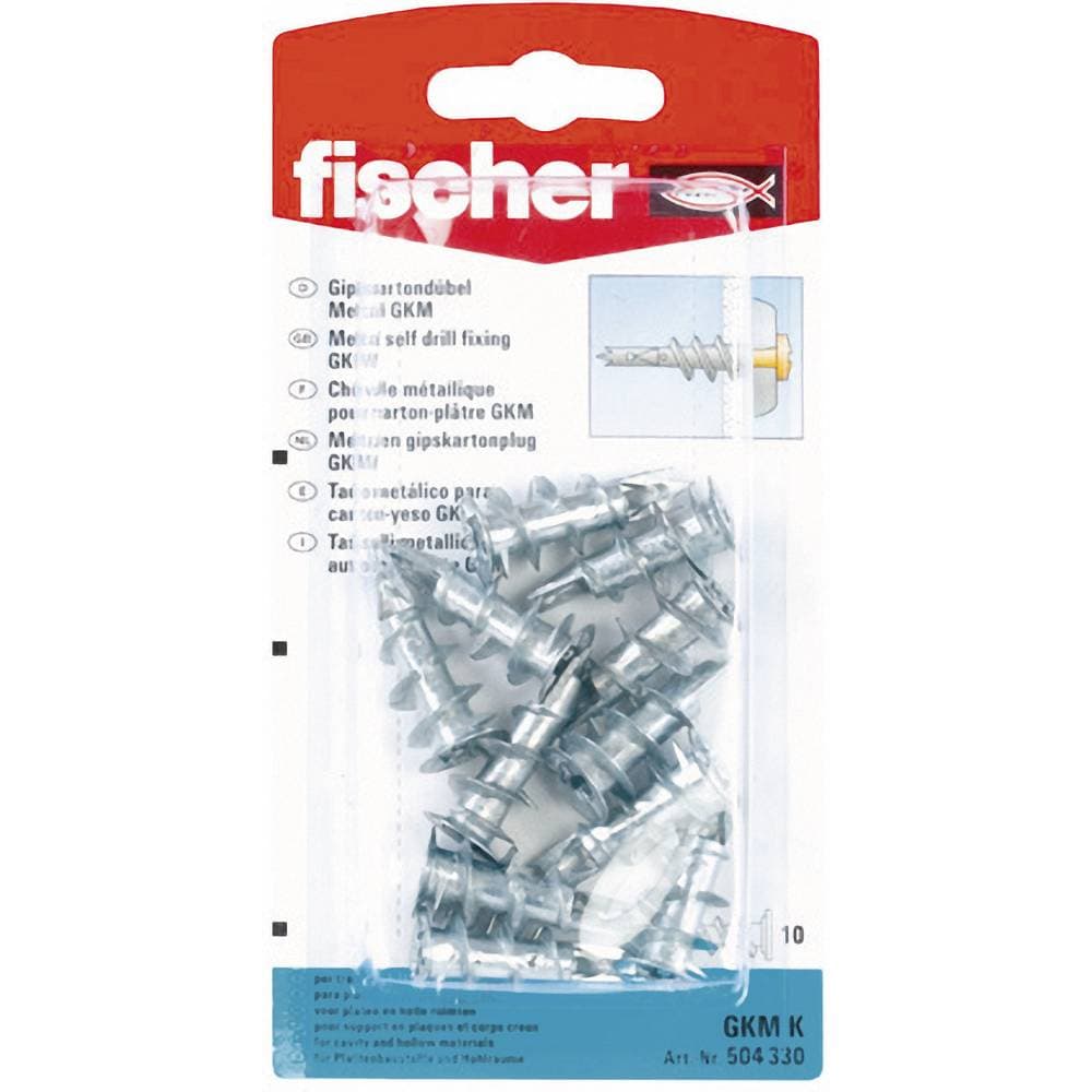 Fischer GKM K Plugg för gipsskivor 31 mm 8 mm 504330 10 st