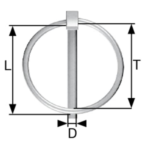 dörner + helmer Hopfällbar splint 6 mm 40 mm Stål, galvaniskt förzinkad 10 st