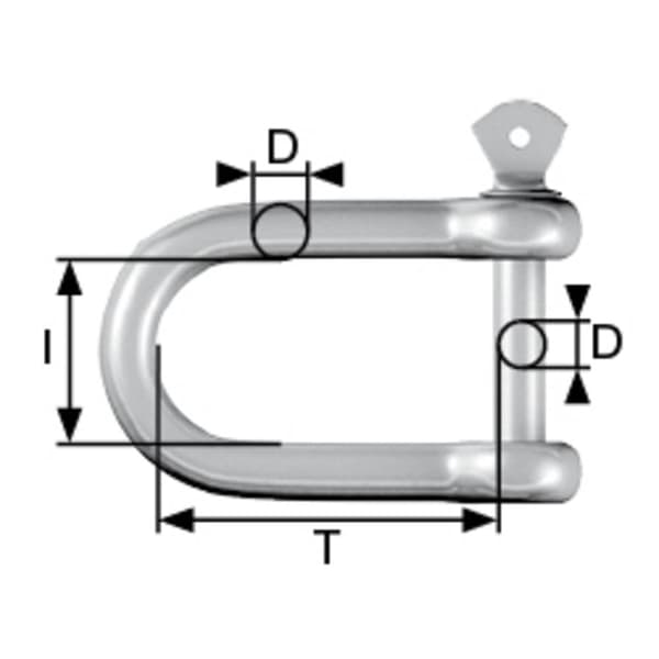dörner + helmer 4818574 Schacklar 400 kg 12 mm Stål galvaniskt förzinkad 6 st