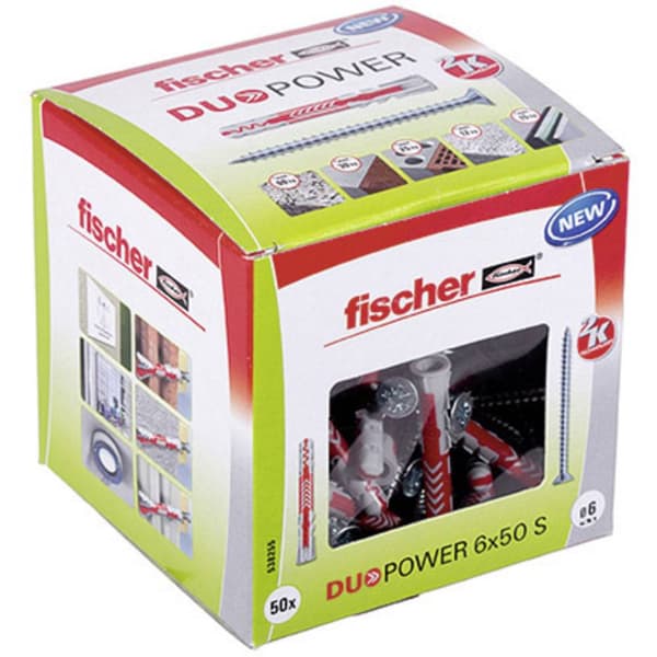 Fischer 538255 DUOPOWER 6x50 S LD 2-komponentsplugg 50 mm 6 mm 50 st