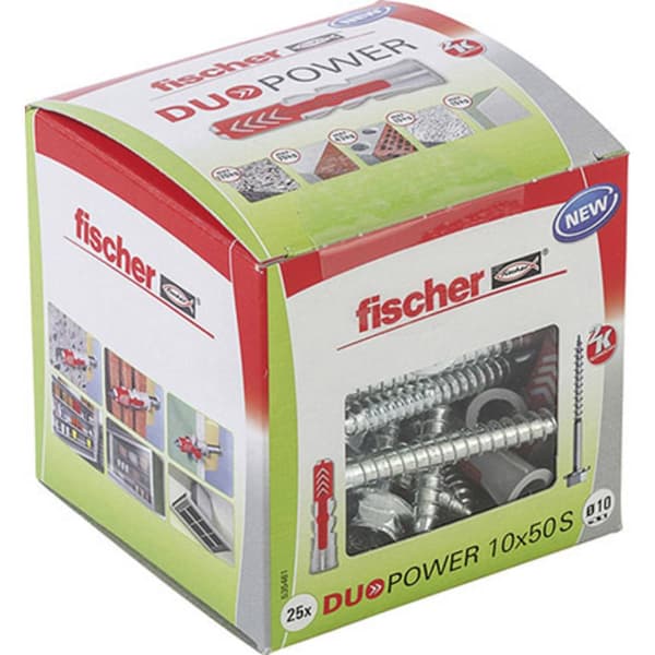 Fischer 535461 DUOPOWER 10x50 S LD 2-komponentsplugg 50 mm 10 mm 25 st
