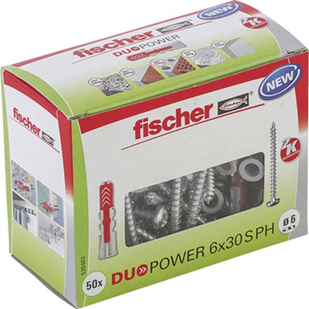 Fischer DUOPOWER 6x30 S PH LD 2-komponentsplugg 30 mm 6 mm 535463 50 st