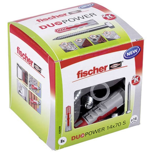 Fischer 538259 DUOPOWER 14x70 S LD 2-komponentsplugg 70 mm 14 mm 10 st