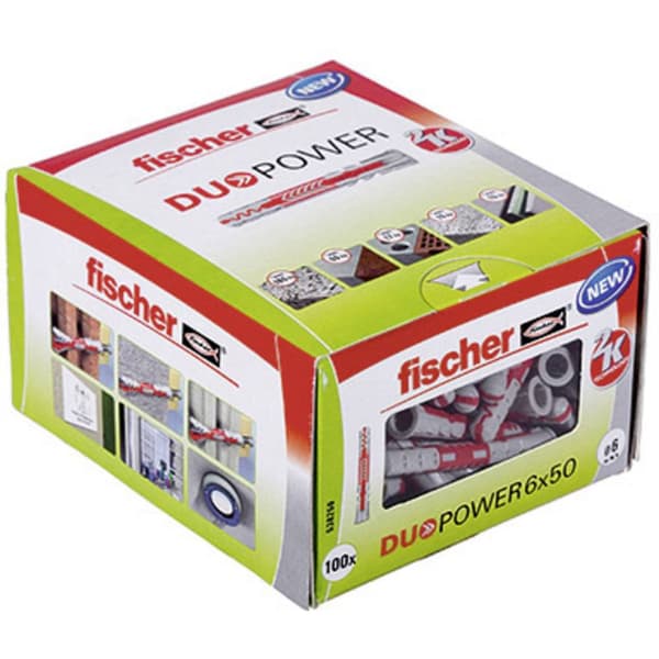 Fischer 538250 DUOPOWER 6x50 LD 2-komponentsplugg 50 mm 6 mm 100 st