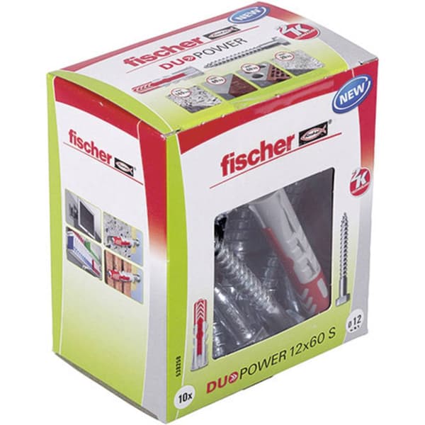 Fischer 538258 DUOPOWER 12x60 S LD 2-komponentsplugg 60 mm 12 mm 10 st