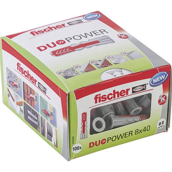 Fischer 535455 DUOPOWER 8x40 LD 2-komponentsplugg 40 mm 8 mm 100 st
