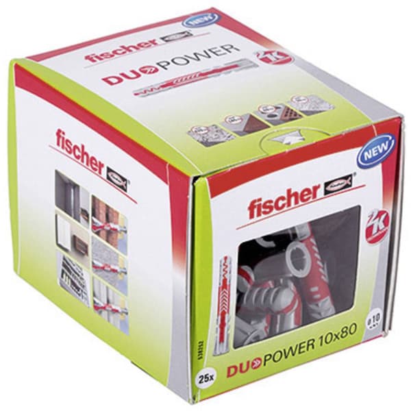 Fischer 538252 DUOPOWER 10x80 LD 2-komponentsplugg 80 mm 10 mm 25 st