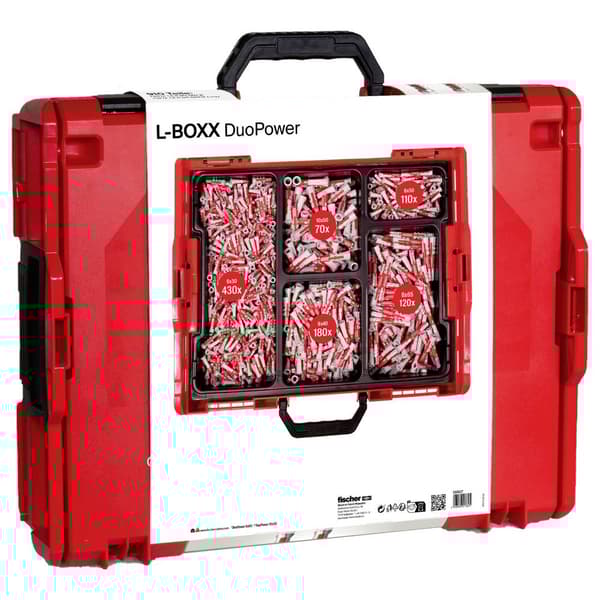 Fischer 558627 DUOPOWER Plugg-sortimentlåda 910 delar