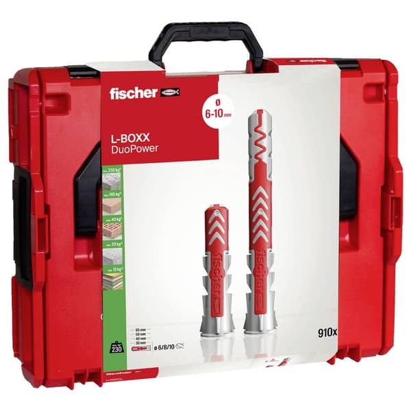 Fischer 558627 DUOPOWER Plugg-sortimentlåda 910 delar