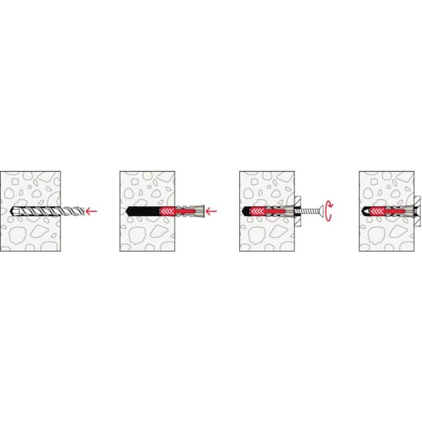 Fischer 536382 DUOPOWER 6 BigPack Plugg 30 mm 6 mm 240 st