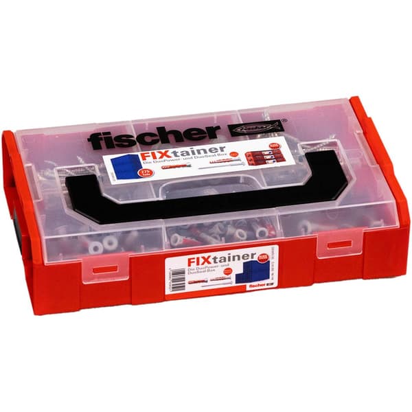 Fischer 561472 FIXtainer DuoPower / DuoSeal + S Plugg-sortimentlåda 210 delar