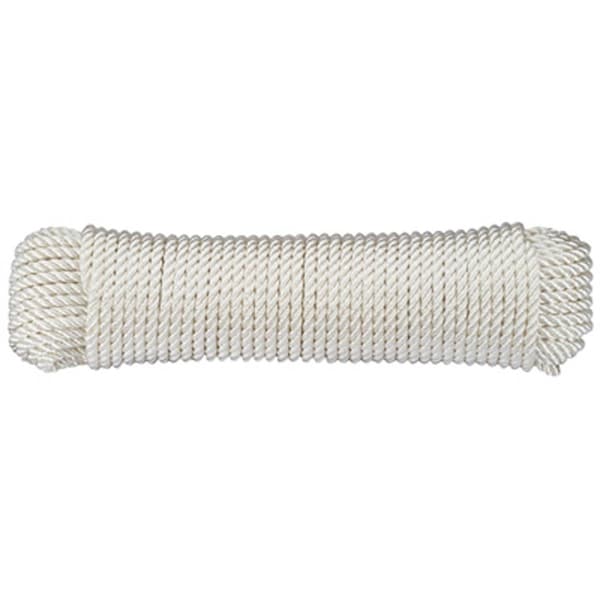 dörner + helmer 190320 Polyamidrep flätad (Ø x L) 6 mm x 30 m Vit