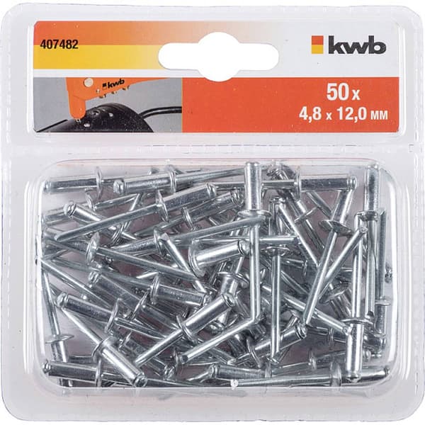 kwb 407482 Blindnit (Ø x L) 4.8 mm x 12 mm Aluminium Aluminium Aluminium 50 st
