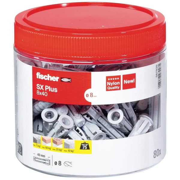 Fischer 567920 SX Plus Expansionsplugg 40 mm 8 mm 80 st