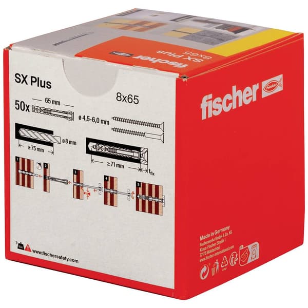 Fischer 568108 SX Plus Expansionsplugg 65 mm 8 mm 50 st