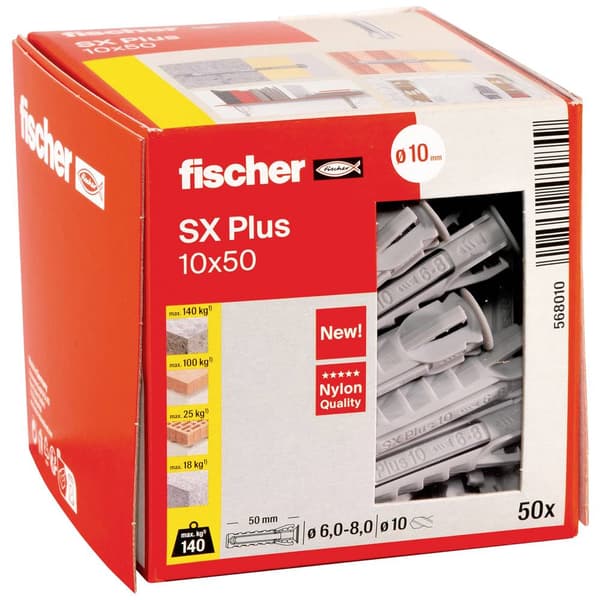 Fischer 568010 SX Plus Expansionsplugg 50 mm 10 mm 50 st