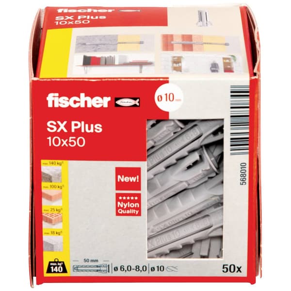 Fischer 568010 SX Plus Expansionsplugg 50 mm 10 mm 50 st