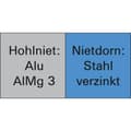 Miniatyrbild 3 av 4: Gesipa 1433532 Blindnit (Ø x L) 3 mm x 12 mm Stål Aluminium 100 st