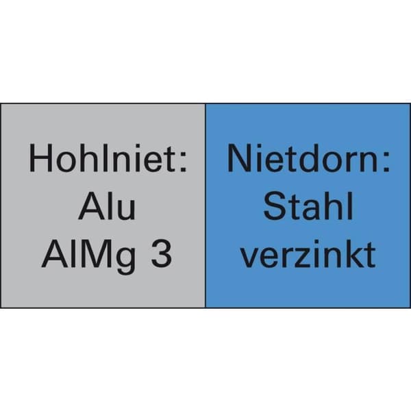 Gesipa 1433532 Blindnit (Ø x L) 3 mm x 12 mm Stål Aluminium 100 st