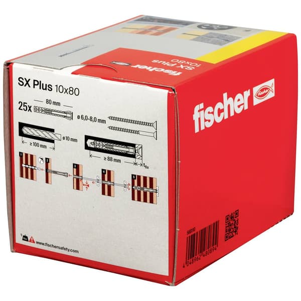 Fischer 568110 SX Plus Expansionsplugg 80 mm 10 mm 25 st