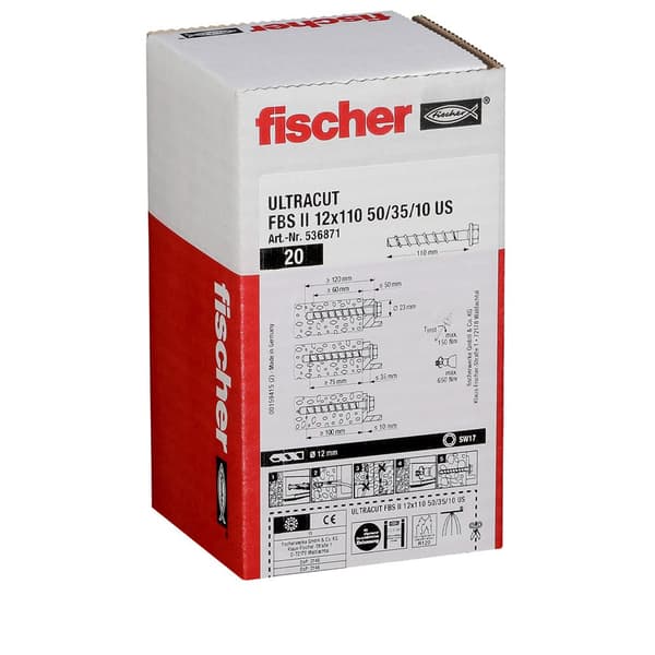 Fischer Group Ultracut Fbs Ii 12x110 50/35/10 Us 20 Units Søvfarvet