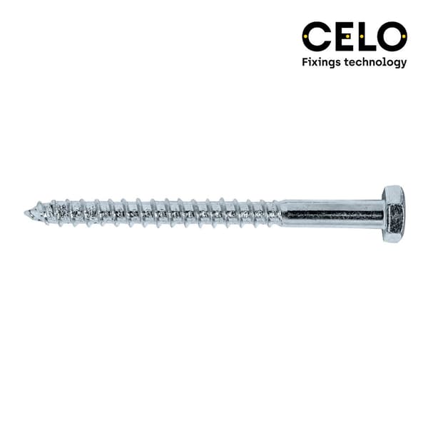 Celo Sexkantsskruv Din 571 8x100 Mm 100 Enheter Silver