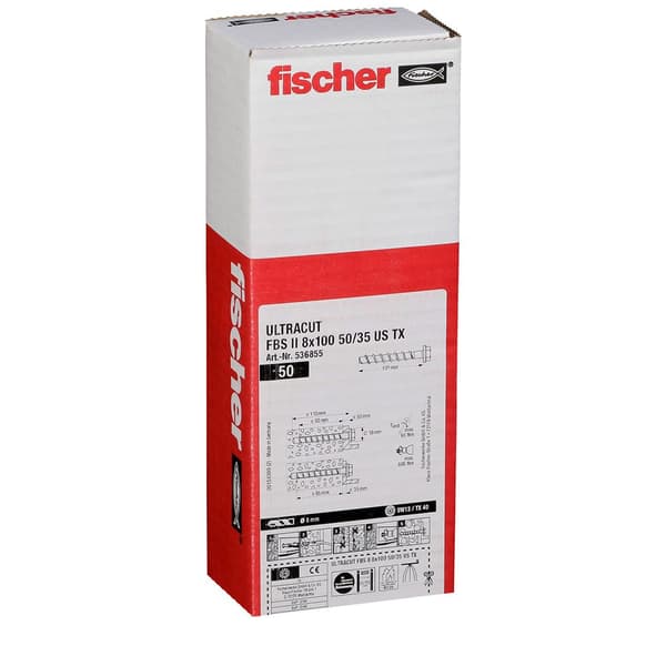 Fischer Group Ultracut Fbs Ii 8x100 50/35 Us Tx 50 Units Grå