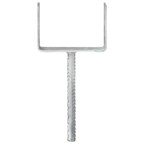 hegnspløkker 6 stk. 14x6x30 cm galvaniseret stål sølvfarvet