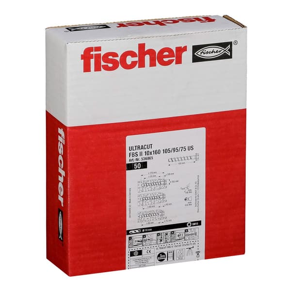 Fischer Group Ultracut Fbs Ii 10x160 105/95/75 Us 50 Enheder Grå