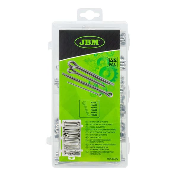 Jbm Fodral För Fällbara Stift I Rostfritt Stål 144 Bitar