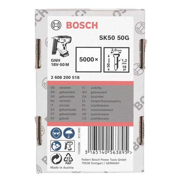Bosch Galvaniseret Søm Sk50-50: 50 Mm 5000 Enheder