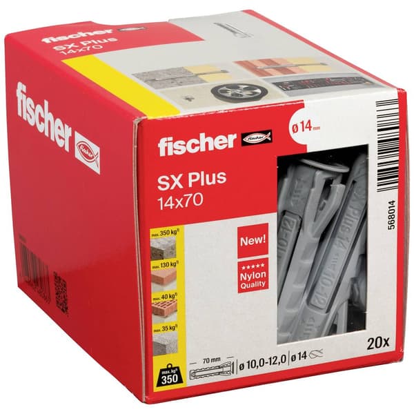 Fischer 568014 SX Plus Expansionsplugg 70 mm 14 mm 20 st