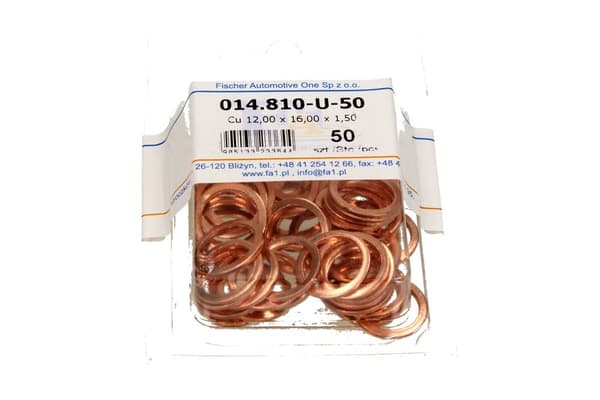 FISCHER KUPARIALUSLEVYT 12X16X1.5MM 50 KPL